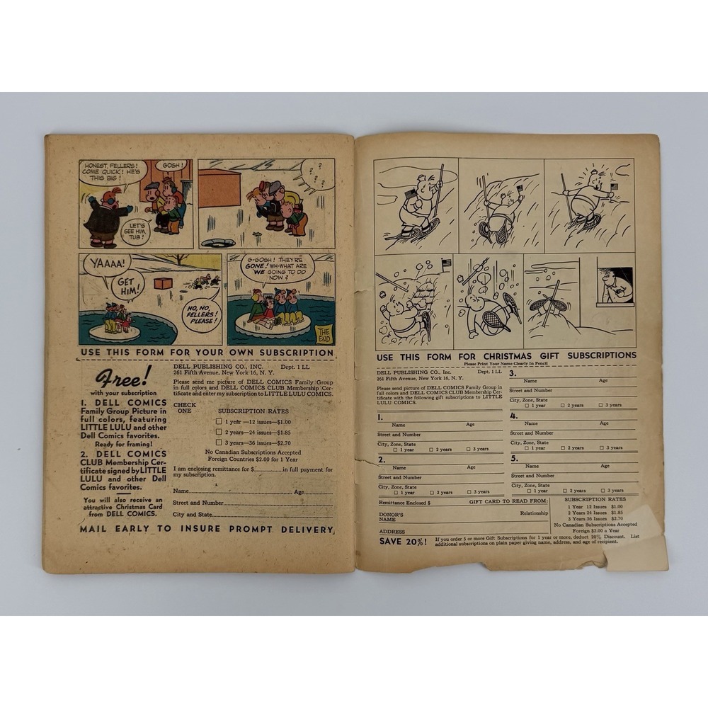 Dell Comics Marge's Little Lulu #31 1951 Golden Age Cry Baby Little Lulu Tubby - Picture 12 of 16